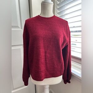 Shein Ruby Ribbed Knit Crew Neck Long Sleeve Winter Sweater
